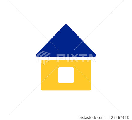 Yellow house icon illustration vector Yellow house icon illustration vector 123567468