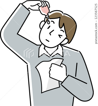 滴眼藥水的男人上身 滴眼藥水的男人上身 123567525