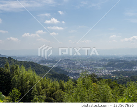 從山上眺望奈良盆地 從山上眺望奈良盆地 123567656