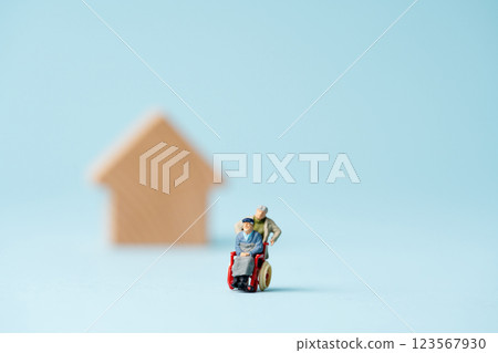 Nursing care image miniature wheelchair 123567930