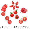 各種切法的櫻桃番茄 123567968
