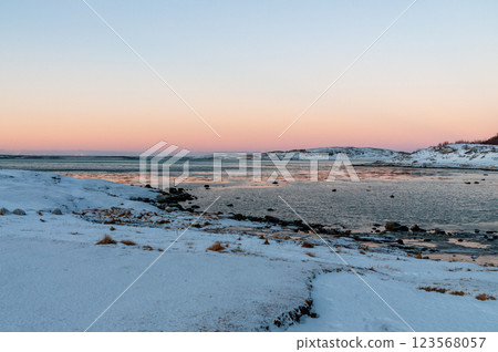 Norwegian winter landscape 123568057