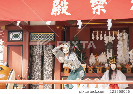 Designated as an Important Intangible Folk Cultural Property: "Jindai Kagura" at Chichibu Shrine 123568066