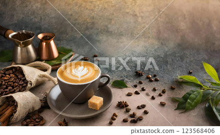 Cafe latte image 123568406