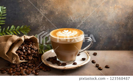 咖啡拿鐵複製空間 咖啡拿鐵複製空間 123568487