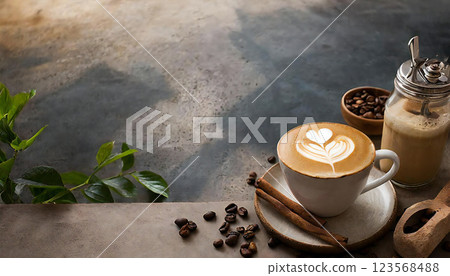 咖啡拿鐵複製空間 123568488