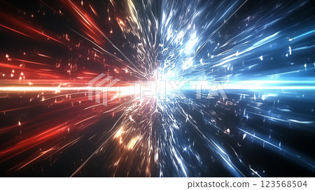 "Comparative red and blue energy background" 123568504
