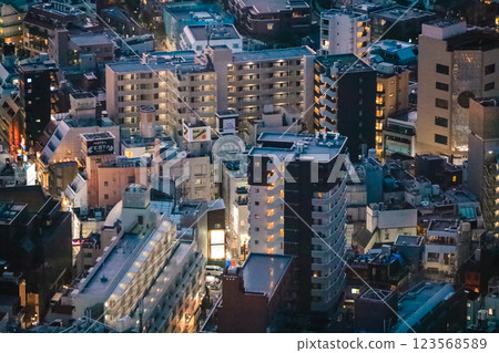 View of a Dense Modern Cityscape at Twilight Tokyo Dec 4 2024 View of a Dense Modern Cityscape at Twilight Tokyo Dec 4 2024 123568589