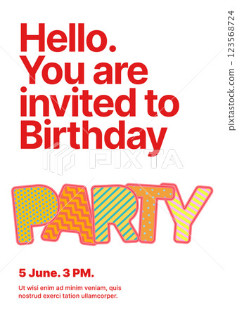 Design layout template for birthday events. Design layout template for birthday events. 123568724