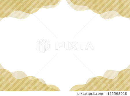 Watercolor wave frame (yellow) Watercolor wave frame (yellow) 123568918