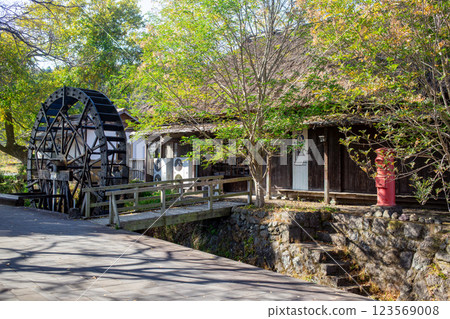 Waterwheel at Harajiri Falls Roadside Station 123569008
