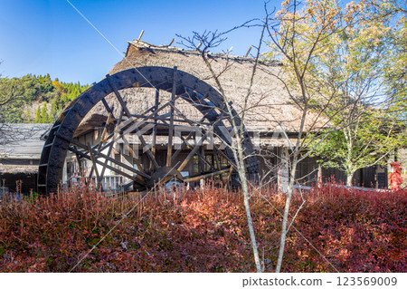 Waterwheel at Harajiri Falls Roadside Station 123569009