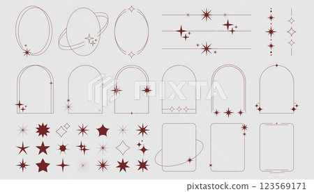 Y2k frame collection with star decorations Y2k frame collection with star decorations 123569171
