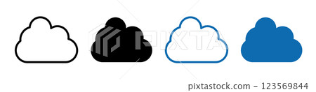 簡單的雲圖示集雲多雲向量 簡單的雲圖示集雲多雲向量 123569844