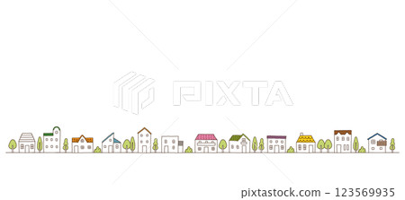 Residential area background material, streetscape, housing Residential area background material, streetscape, housing 123569935