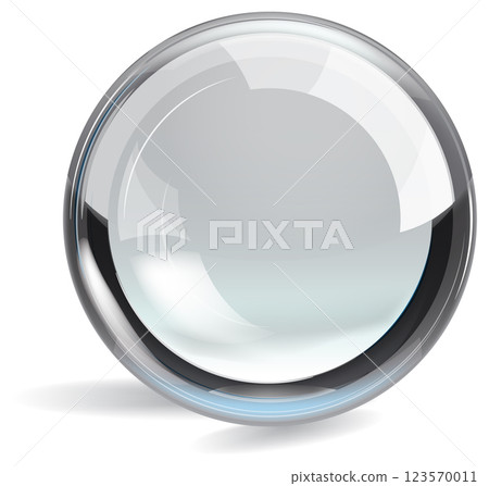 Transparent Glass Sphere with Reflections Transparent Glass Sphere with Reflections 123570011