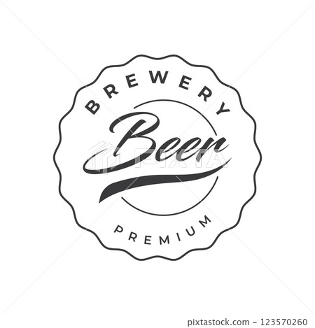 Premium quality vintage craft beer logo template design. For badges, emblems, beer companies, bars, taverns. Premium quality vintage craft beer logo template design. For badges, emblems, beer companies, bars, taverns. 123570260