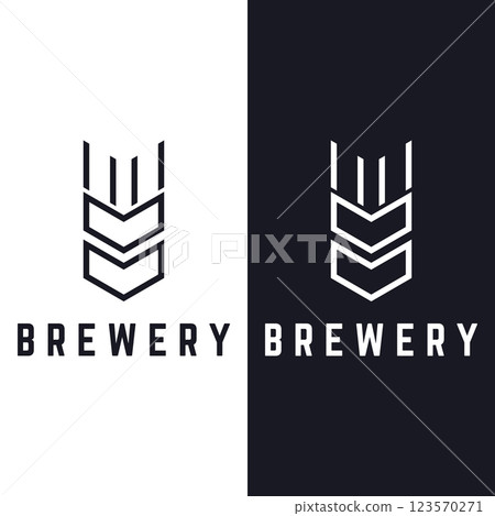 Premium quality vintage craft beer logo template design. For badges, emblems, beer companies, bars, taverns. Premium quality vintage craft beer logo template design. For badges, emblems, beer companies, bars, taverns. 123570271