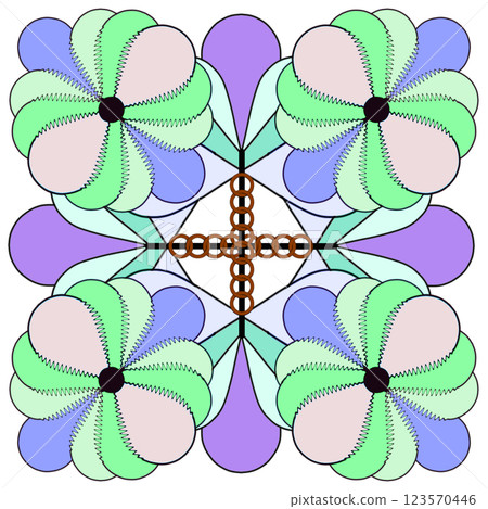 modern geometric pattern with butterflies 123570446