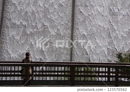 Discharge of water from the Dainichigawa Dam in Minamiawaji City, Hyogo Prefecture Discharge of water from the Dainichigawa Dam in Minamiawaji City, Hyogo Prefecture 123570562