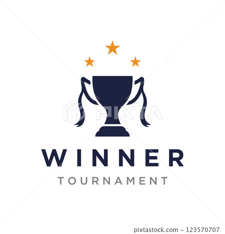 Creative and unique trophy Logo design. Trophy logo for sports tournament championship. Creative and unique trophy Logo design. Trophy logo for sports tournament championship. 123570707