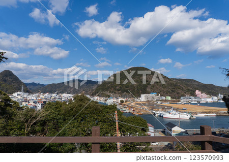 從下田公園眺望的街道和寢姿山（下田城跡） / 靜岡縣下田市 123570993