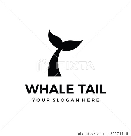 Whale mammal tail animal logo template design with water waves concept. Whale mammal tail animal logo template design with water waves concept. 123571146