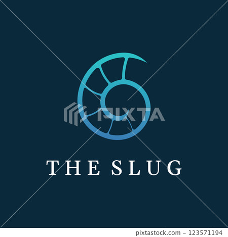 Creative and unique colorful snail and snail shell animal template logo design. 123571194