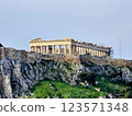 Explore the ancient beauty of the Parthenon standing proudly on the Acropolis in Athens 123571348
