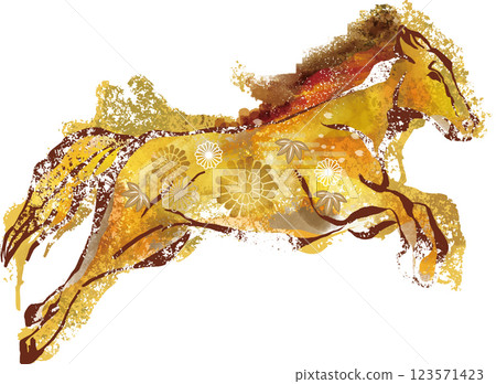 2026 Year of the Horse New Year's card template Zodiac New Year New Year 123571423