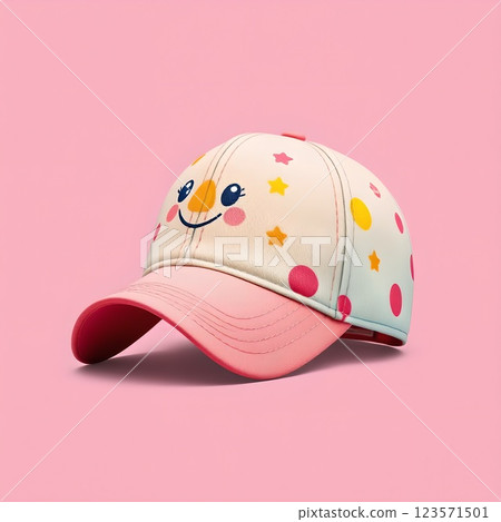 Children's hat on a simple background 123571501