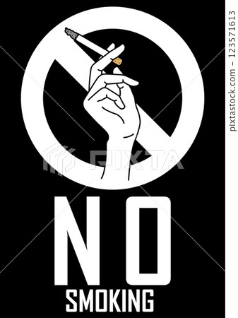 Illustration of a signboard - No Smoking - 123571613