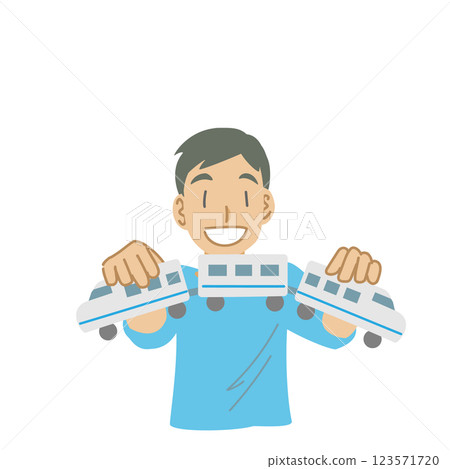 孩子們玩火車玩具 孩子們玩火車玩具 123571720