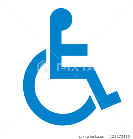 Wheelchair icon sticker: International symbol for people with disabilities 123572410
