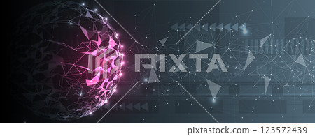 Futuristic neural network concept 123572439