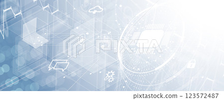 Cyber security background with lock protect your business 123572487