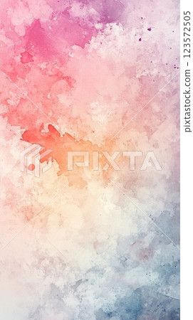 Colorful abstract background with soft hues of pink and orange blending into light blue and white 123572505