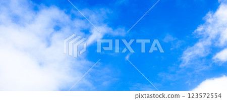 Refreshing blue sky with clouds and copy space 123572554