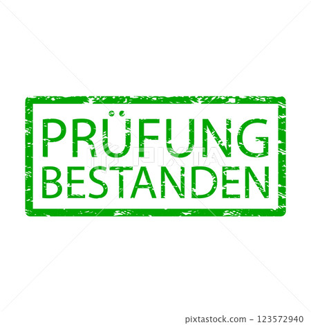 Rubber stamp germany, exam or test done 123572940