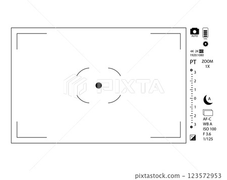 Video finder frame or capture photo with function icons 123572953