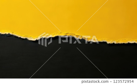 AI Image: Yellow and black torn paper texture 123572954