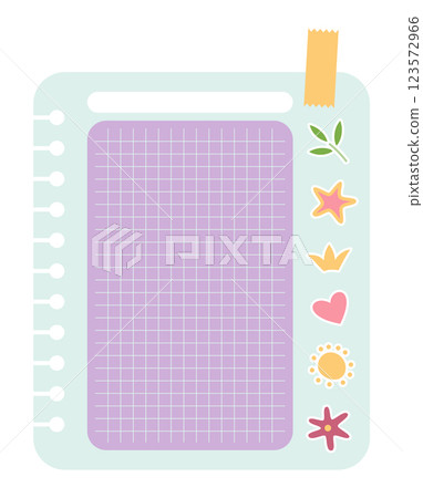 Cartoon task planner element isolated. Cute paper sticky note, to do list or memo message notepad paper sheet. Vector colorful blank schedule, note paper Cartoon task planner element isolated. Cute paper sticky note, to do list or memo message notepad paper sheet. Vector colorful blank schedule, note paper 123572966