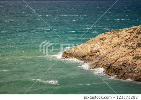 Mediterranian sea. Warm and hot day Mediterranian sea. Warm and hot day 123573288