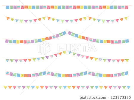 Material - Colorful Garland 2025-2 Vector 123573350