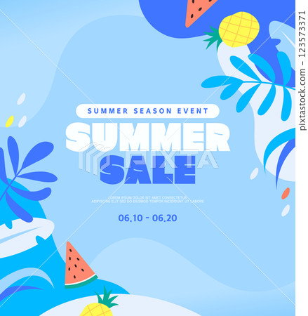 Summer Shopping Discount Event Template 123573371