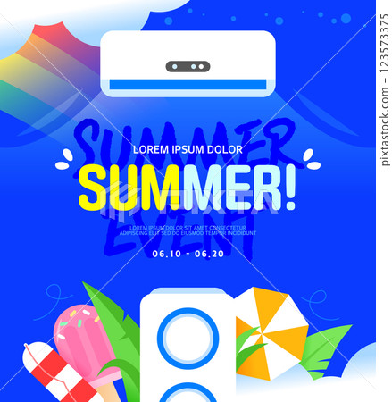 Summer Shopping Discount Event Template 123573375