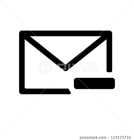 Email and minus icon illustration Email and minus icon illustration 123573710