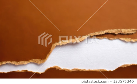 AI Image: Brown and white torn paper texture AI Image: Brown and white torn paper texture 123575340