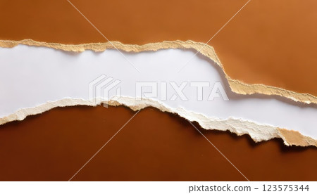 AI圖像:棕色和白色的撕紙紋理 AI圖像:棕色和白色的撕紙紋理 123575344