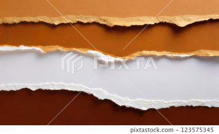AI圖像：棕色和白色的撕紙紋理 123575345